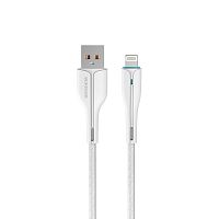 шнур usb - ios lighting sendem m18 белый, длина 1 м, силиконовый кабель  фото