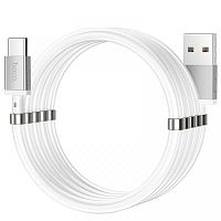 кабель hoco u91 белый usb 3a (type-c) 1м  фото