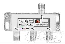 делитель на 3   eurosky (5-1000mhz) в блистере с f-ми в комплекте   фото