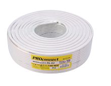 кабель коаксиальный proconnect light rg-6u антенный для тв белый,75 ом, 32x0.12mm al,ccs/al/al,за 1м  фото