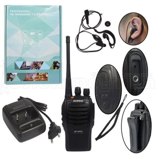рация baofeng bf-600s (uhf) 400-470 мгц, дистанция до 5 км, 16 каналов, таймер, фонарик  фото