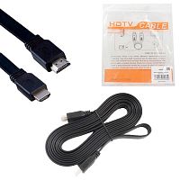 шнур hdmi hdtv 3м hdmi-hdmi m/m резиновый плоский  фото