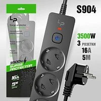 сетевой фильтр live-power lp5105 3 розетки 16a/3500w удлинитель 5м с выключателем  фото
