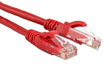 патчкорд ripo utp rj45 cat 5e 1 м (красный) 8-жильный шнур rj45-rj45 д/соединения сетевых устройств  фото